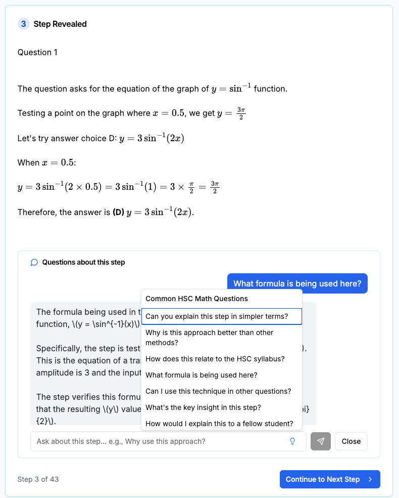 Student using AI chat to solve math problems